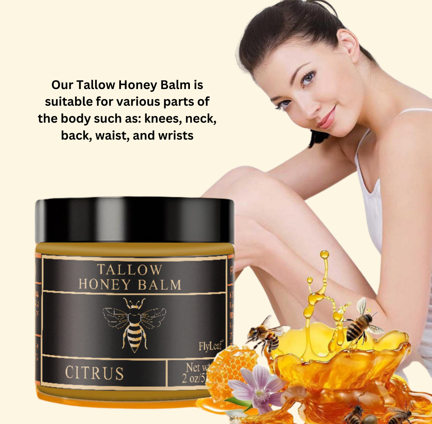 Tallow Honey Balm | Moisturizing Cream For Body Care